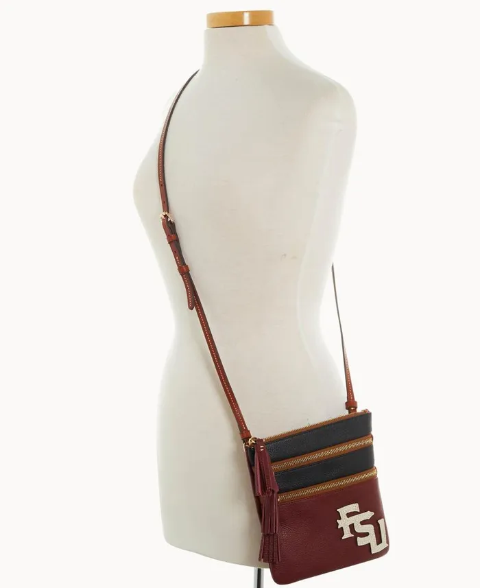 Collegiate Florida State Triple Zip Crossbody Florida State Woman Dooney and Bourke Crossbodies