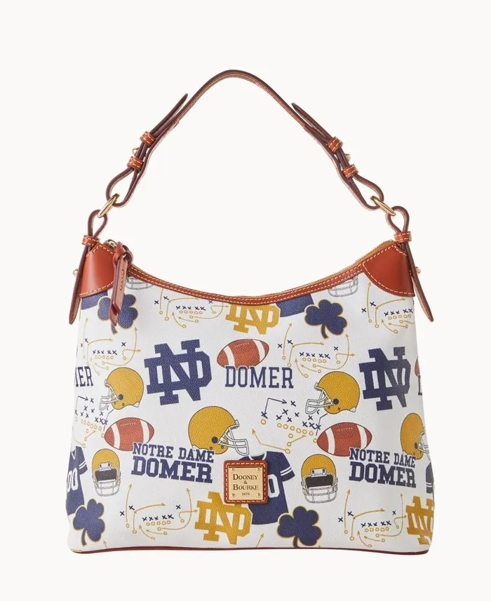 Collegiate University Of Notre Dame Hobo Notre Dame Woman Dooney and Bourke Shoulder Bags Collegiate University Of Notre Dame Hobo Notre Dame Woman Dooney and Bourke Shoulder Bags