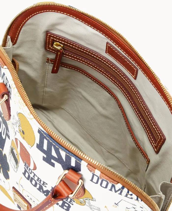 Collegiate University Of Notre Dame Zip Zip Satchel Notre Dame Woman Dooney and Bourke Satchels Collegiate University Of Notre Dame Zip Zip Satchel Notre Dame Woman Dooney and Bourke Satchels