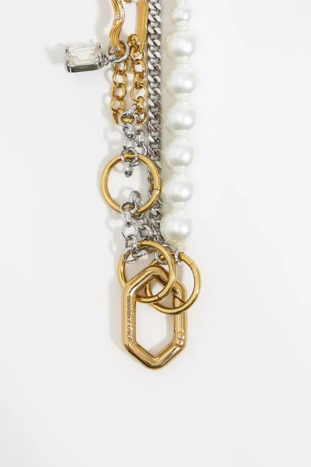 Collier Chanes Textur Et Perles Dor Multi Antique Gold Women Bimba Y Lola Jewelry Collier Chanes Textur Et Perles Dor Multi Antique Gold Women Bimba Y Lola Jewelry