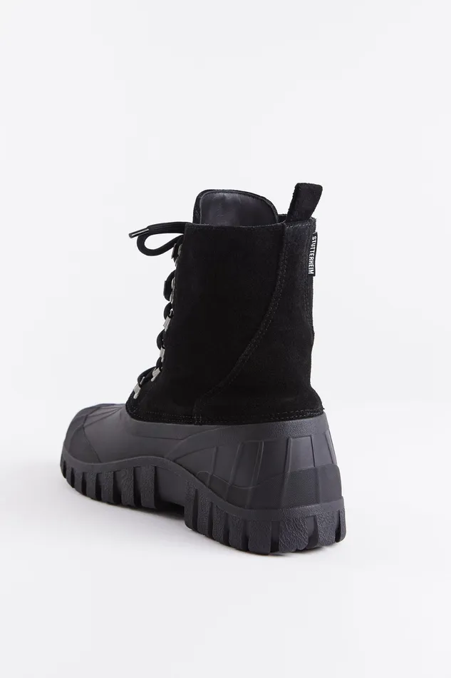 Combat Boots Women Stutterheim Patrol Boot Suede Black