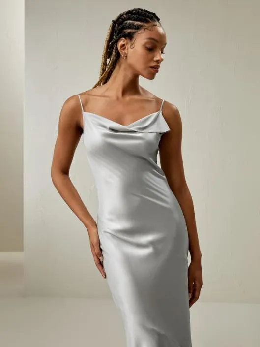 Cowl Neck Dress 8211 Luxurious 100 Silk Dresses Women Jumpsuits Lilysilk Dresses