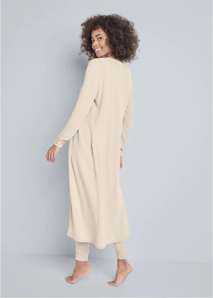 Cozy Waffle 3Piece Set Oatmeal Women VENUS Cozy Loungewear