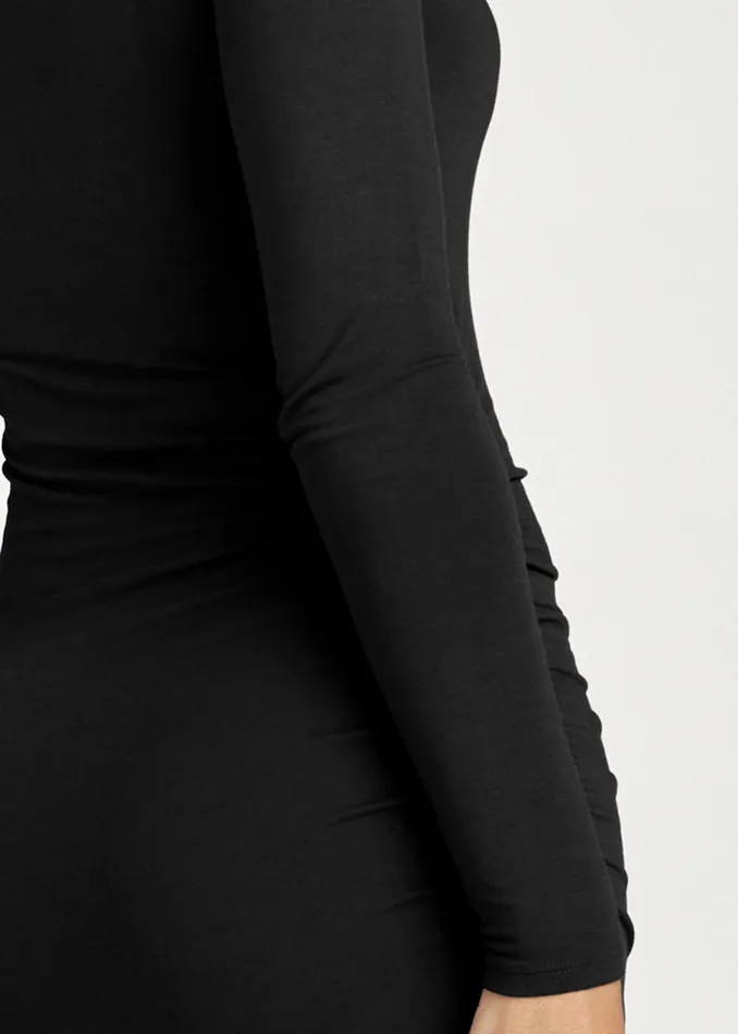 Cutout Bodycon Midi Dress Black Women VENUS Midi Dresses