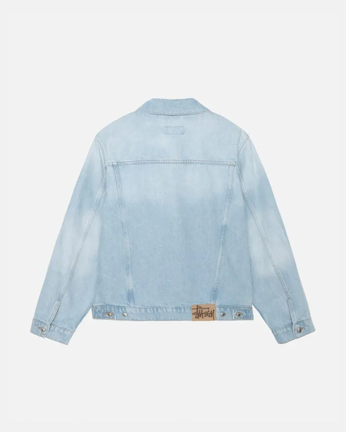 Denim MenWomen Stussy TRUCKER JACKET DENIM Light Wash