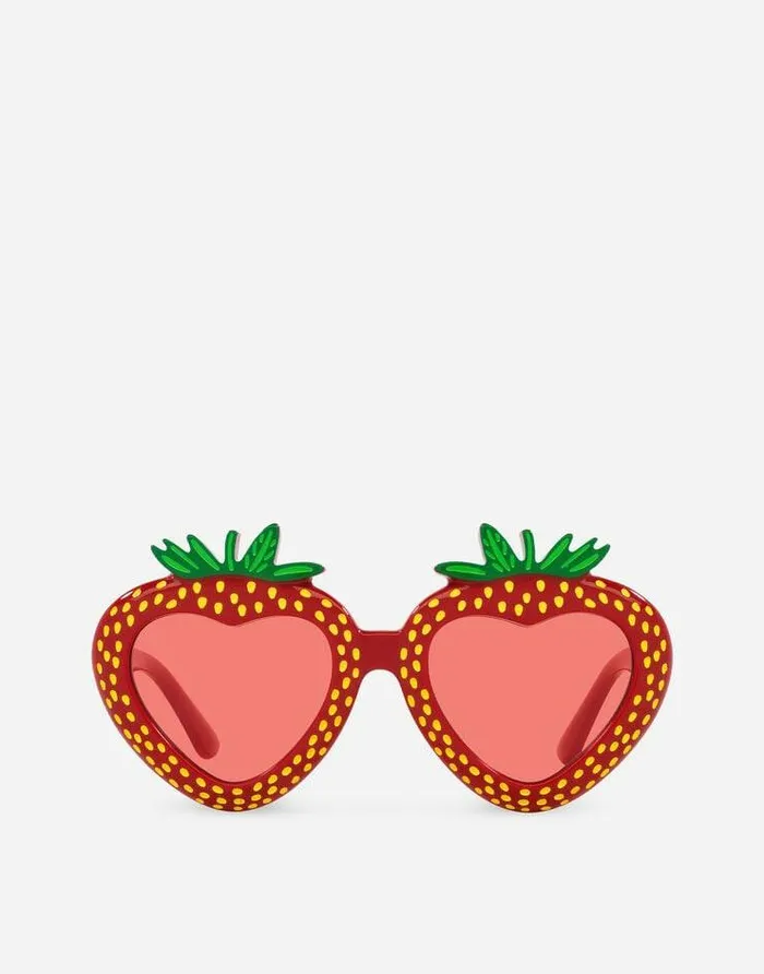 Dolce and Gabbana Accessories Children Farmer Sunglasses Red