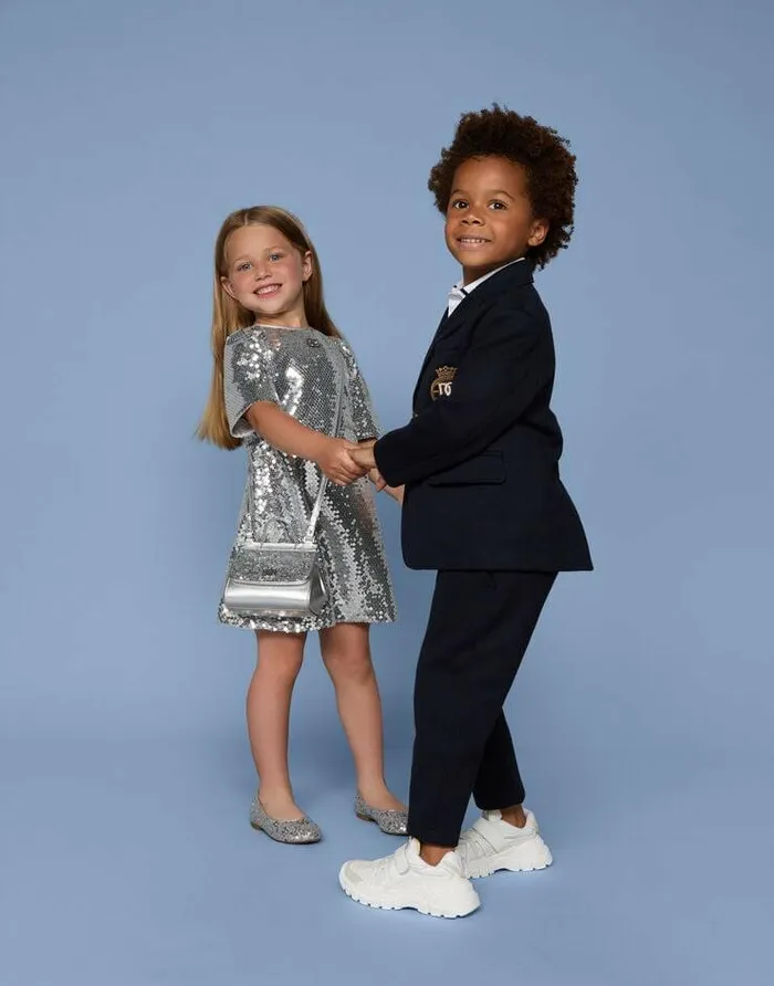 Dolce and Gabbana Accessories Children Foiled Nappa Leather Mini Sicily Bag Silver Dolce and Gabbana Accessories Children Foiled Nappa Leather Mini Sicily Bag Silver