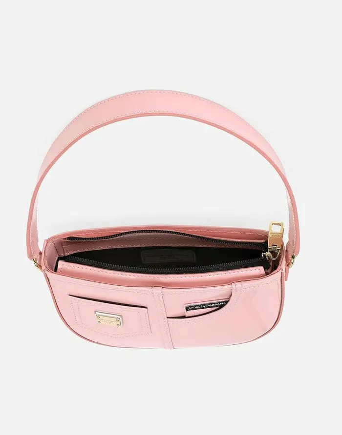 Dolce and Gabbana Accessories Children Patent Leather DG Girlie Shoulder Bag Pink Dolce and Gabbana Accessories Children Patent Leather DG Girlie Shoulder Bag Pink