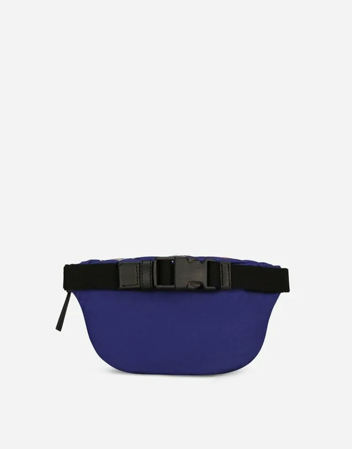 Dolce and Gabbana Accessories Children Printed Nylon Belt Bag Blue Dolce and Gabbana Accessories Children Printed Nylon Belt Bag Blue