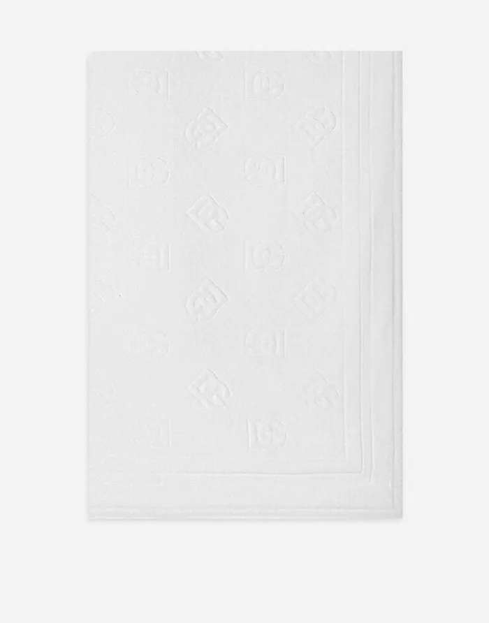 Dolce and Gabbana Beachwear Men Beach Towel With DG Monogram 115215186 White