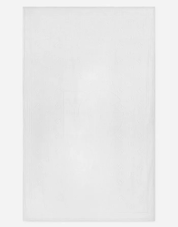 Dolce and Gabbana Beachwear Men Beach Towel With DG Monogram 115215186 White Dolce and Gabbana Beachwear Men Beach Towel With DG Monogram 115215186 White
