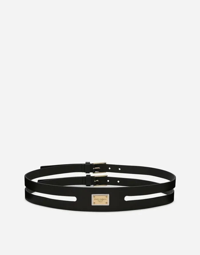 Dolce and Gabbana Belts Women Belt With Logo Tag Multicolor
