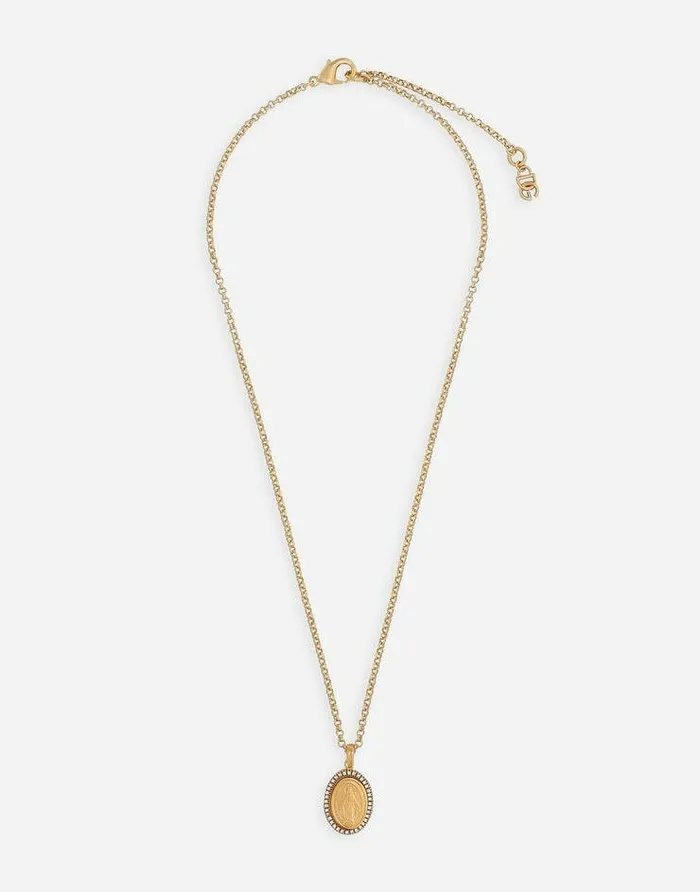 Dolce and Gabbana Bijoux WomenChildren Long Necklace With Medal Gold