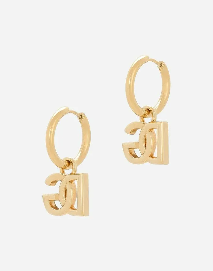Dolce and Gabbana Bijoux Women Creole Earrings With DG Logo Gold Dolce and Gabbana Bijoux Women Creole Earrings With DG Logo Gold