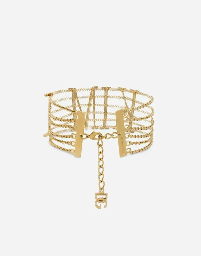 Dolce and Gabbana Bijoux Women KIM DOLCEandGABBANA Semirigid KIM Multichain Choker Gold Dolce and Gabbana Bijoux Women KIM DOLCEandGABBANA Semirigid KIM Multichain Choker Gold
