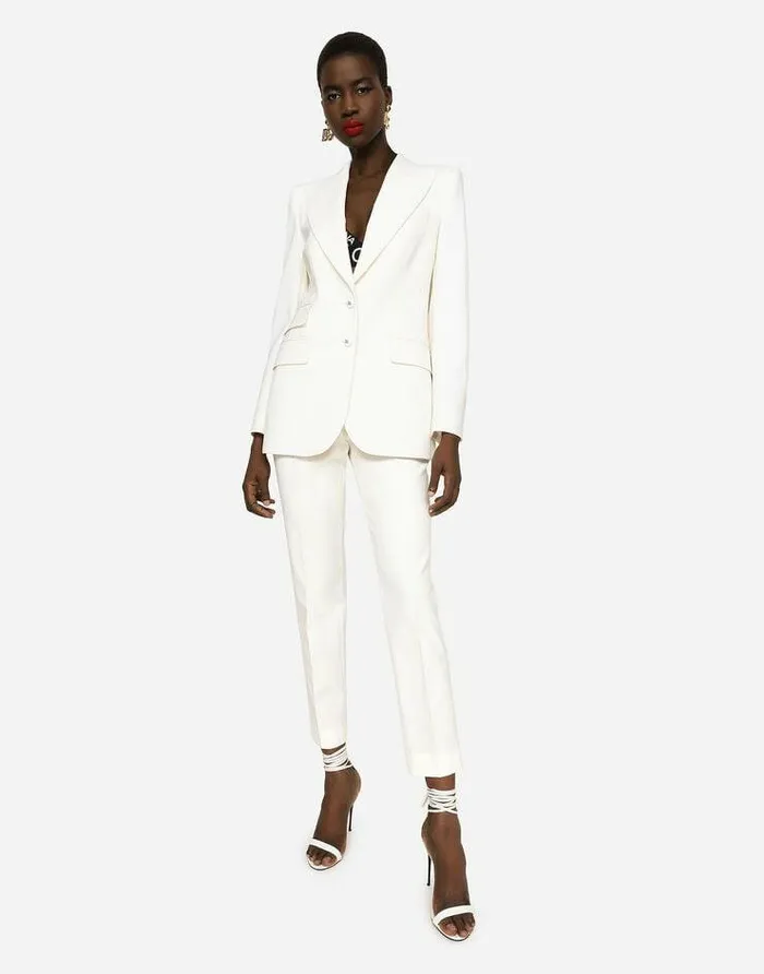 Dolce and Gabbana Blazers Women Twoway Stretch Wool Jacket Multicolor Dolce and Gabbana Blazers Women Twoway Stretch Wool Jacket Multicolor