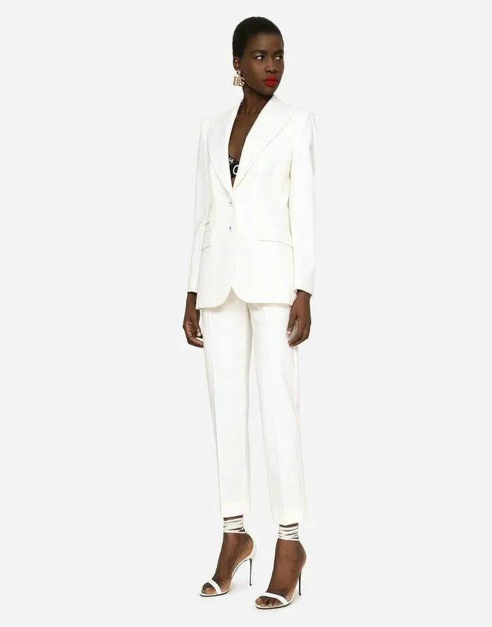 Dolce and Gabbana Blazers Women Twoway Stretch Wool Jacket Multicolor Dolce and Gabbana Blazers Women Twoway Stretch Wool Jacket Multicolor
