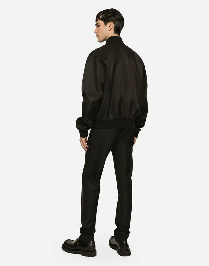 Dolce and Gabbana Coats And Jackets Men Nylon Jacket With Branded Tag Black Dolce and Gabbana Coats And Jackets Men Nylon Jacket With Branded Tag Black