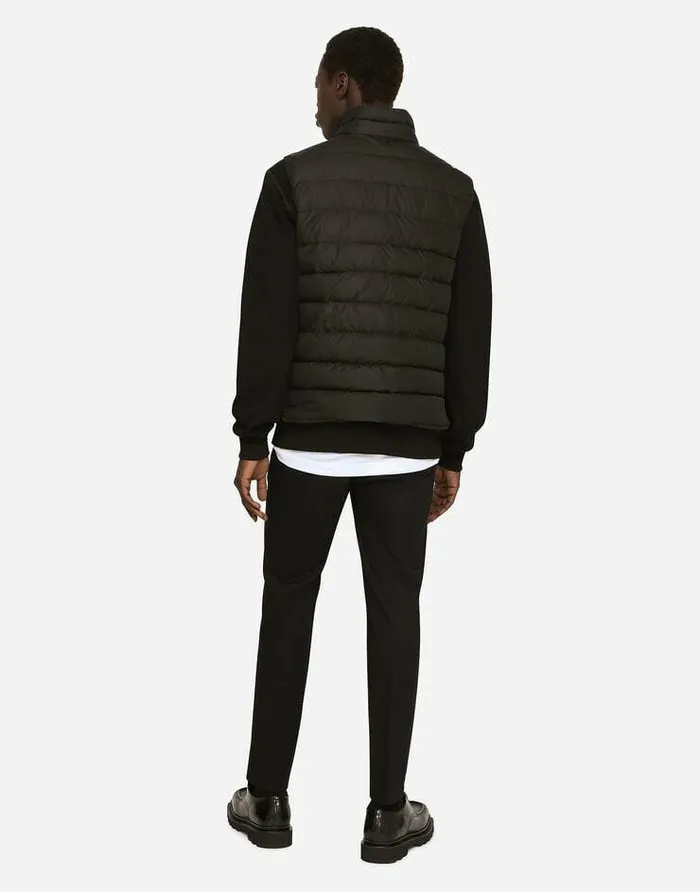 Dolce and Gabbana Coats And Jackets Men Nylon Vest With Branded Tag Black Dolce and Gabbana Coats And Jackets Men Nylon Vest With Branded Tag Black
