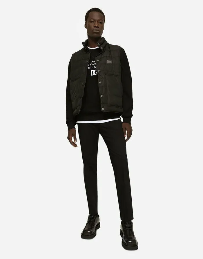 Dolce and Gabbana Coats And Jackets Men Nylon Vest With Branded Tag Black Dolce and Gabbana Coats And Jackets Men Nylon Vest With Branded Tag Black