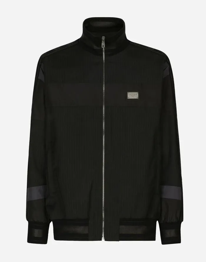 Dolce and Gabbana Coats And Jackets Men Pinstripe Wool Jacket With Branded Tag Multicolor Dolce and Gabbana Coats And Jackets Men Pinstripe Wool Jacket With Branded Tag Multicolor