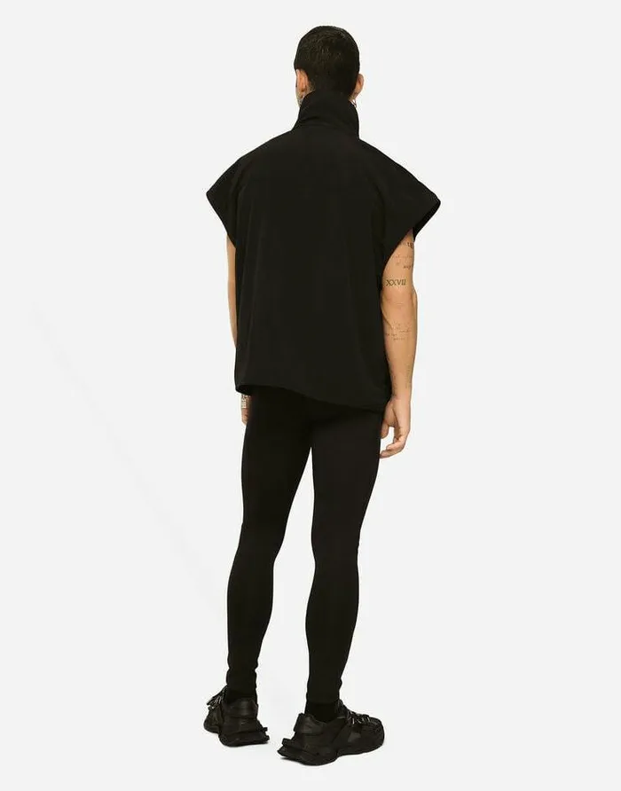 Dolce and Gabbana Coats And Jackets Men Sleeveless Highneck Cordura Jacket Black Dolce and Gabbana Coats And Jackets Men Sleeveless Highneck Cordura Jacket Black