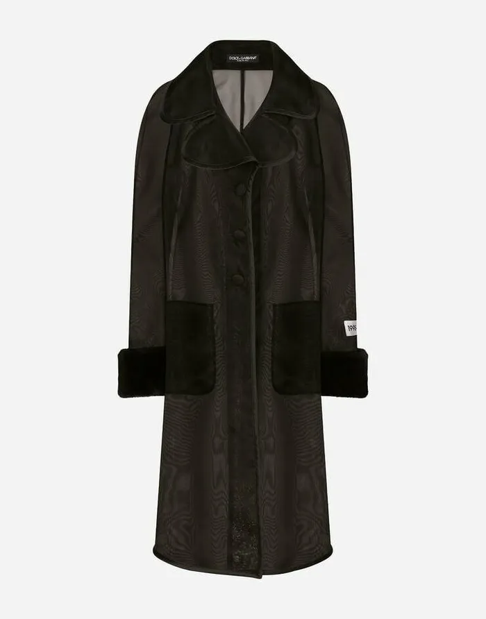 Dolce and Gabbana Coats And Jackets Women KIM DOLCEandGABBANA Organza Trench Coat With The ReEdition Label Black Dolce and Gabbana Coats And Jackets Women KIM DOLCEandGABBANA Organza Trench Coat With The ReEdition Label Black