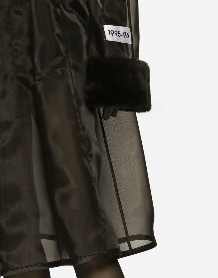 Dolce and Gabbana Coats And Jackets Women KIM DOLCEandGABBANA Organza Trench Coat With The ReEdition Label Black Dolce and Gabbana Coats And Jackets Women KIM DOLCEandGABBANA Organza Trench Coat With The ReEdition Label Black