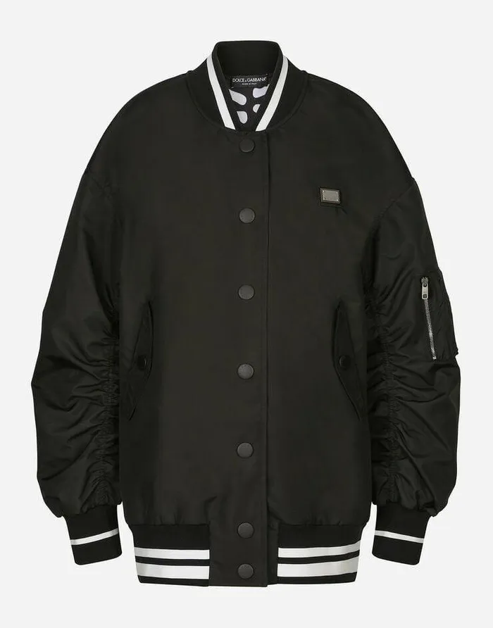 Dolce and Gabbana Coats And Jackets Women Nylon Jacket Black