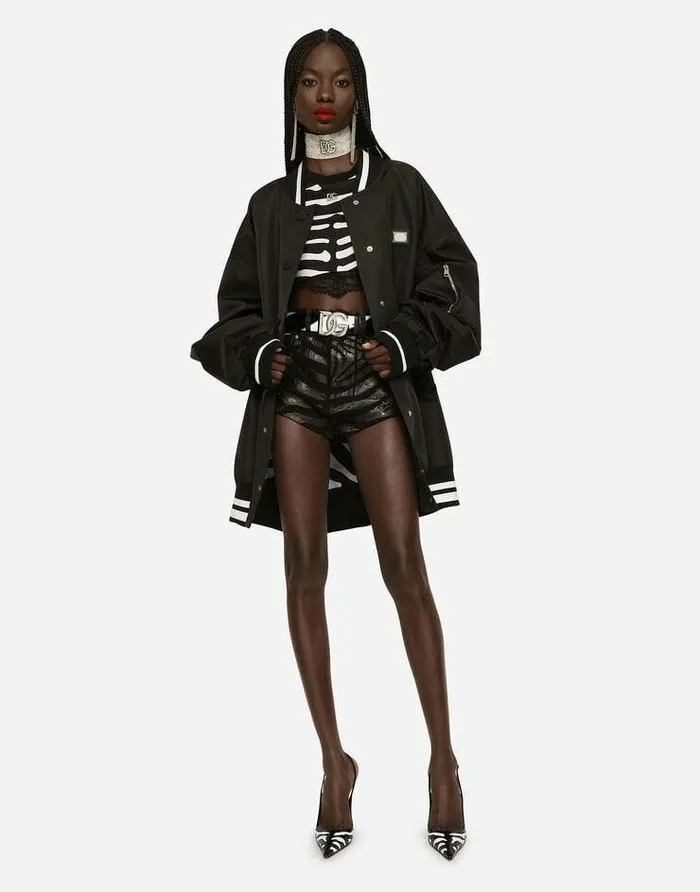 Dolce and Gabbana Coats And Jackets Women Nylon Jacket Black Dolce and Gabbana Coats And Jackets Women Nylon Jacket Black