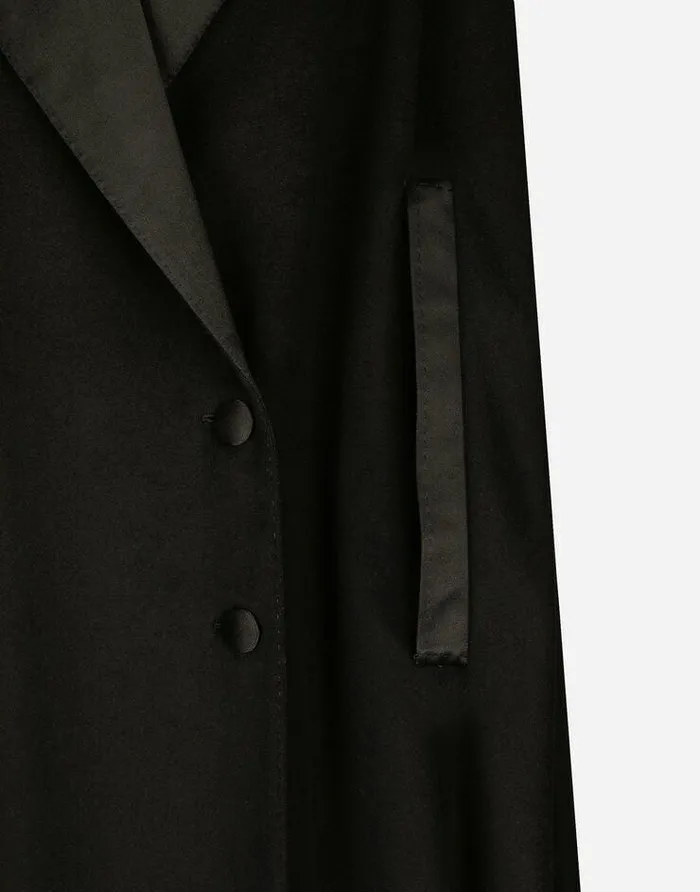 Dolce and Gabbana Coats And Jackets Women Singlebreasted Wool And Cashmere Cape Black Dolce and Gabbana Coats And Jackets Women Singlebreasted Wool And Cashmere Cape Black