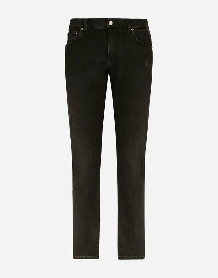 Dolce and Gabbana Denim Men Slim Fit Stretch Denim Jeans With Subtle Abrasions Multicolor Dolce and Gabbana Denim Men Slim Fit Stretch Denim Jeans With Subtle Abrasions Multicolor