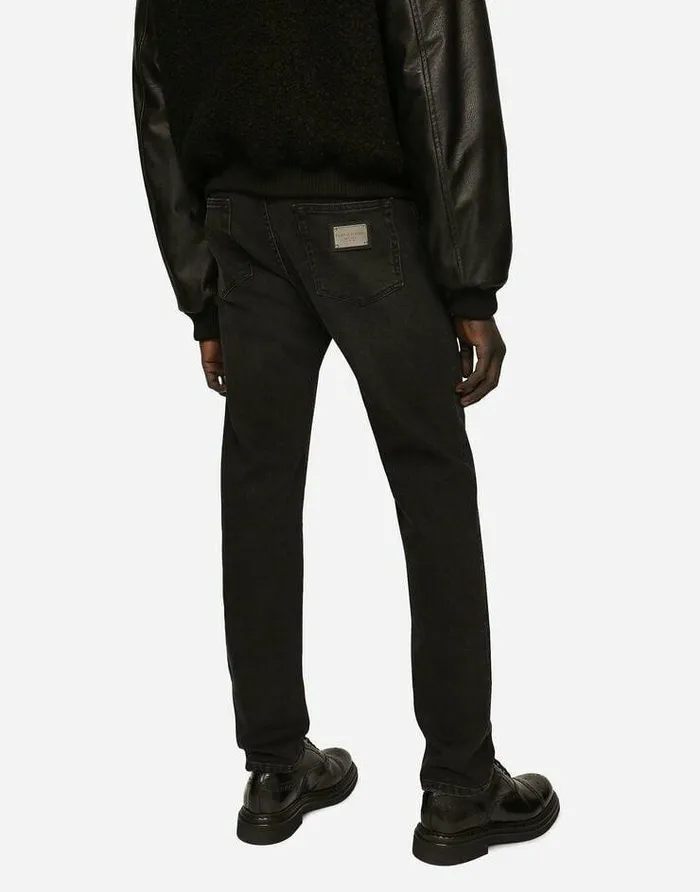 Dolce and Gabbana Denim Men Slim Fit Stretch Denim Jeans With Subtle Abrasions Multicolor Dolce and Gabbana Denim Men Slim Fit Stretch Denim Jeans With Subtle Abrasions Multicolor