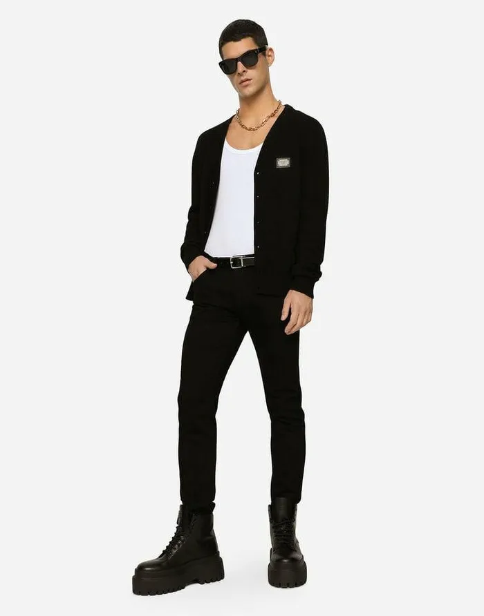 Dolce and Gabbana Denim Men Washed Black Slimfit Stretch Jeans Multicolor Dolce and Gabbana Denim Men Washed Black Slimfit Stretch Jeans Multicolor