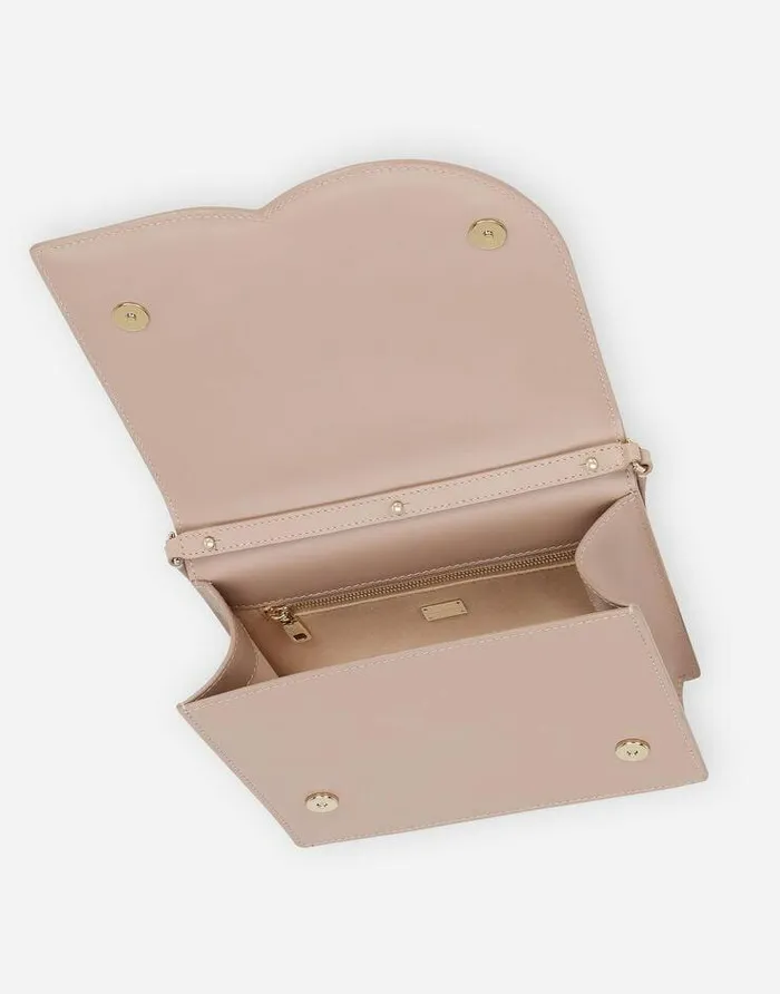 Dolce and Gabbana DG Logo Bag Women Calfskin DG Logo Crossbody Bag Pale Pink Dolce and Gabbana DG Logo Bag Women Calfskin DG Logo Crossbody Bag Pale Pink