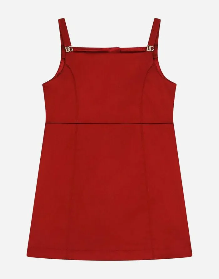 Dolce and Gabbana Dresses Children Sleeveless Satin Dress Red