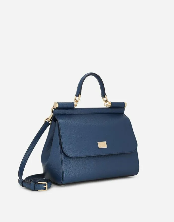 Dolce and Gabbana Handbags Women Large Sicily Handbag Blue