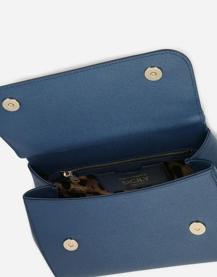 Dolce and Gabbana Handbags Women Large Sicily Handbag Blue