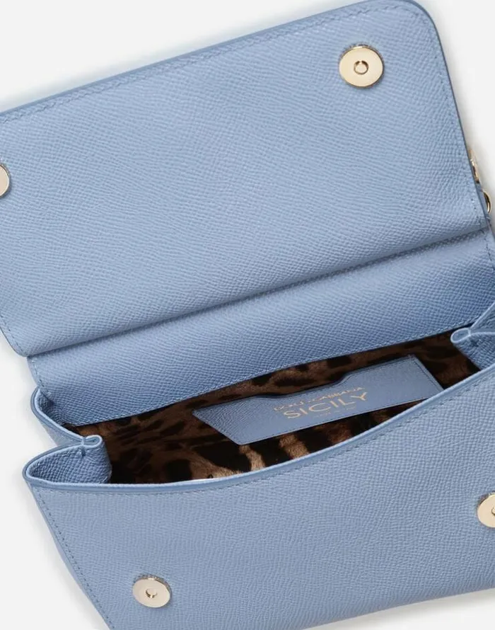 Dolce and Gabbana Handbags Women Medium Sicily Handbag Azure Dolce and Gabbana Handbags Women Medium Sicily Handbag Azure
