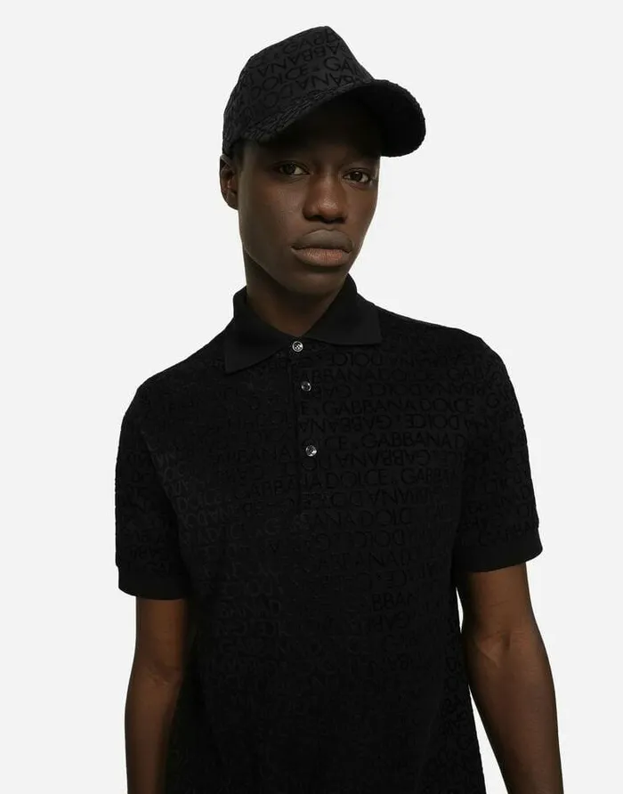 Dolce and Gabbana Hats And Gloves Men Cotton Baseball Cap With Flocked Logo Black Dolce and Gabbana Hats And Gloves Men Cotton Baseball Cap With Flocked Logo Black