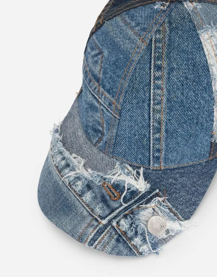 Dolce and Gabbana Hats And Gloves Men Denim Patchwork Baseball Cap Multicolor Dolce and Gabbana Hats And Gloves Men Denim Patchwork Baseball Cap Multicolor