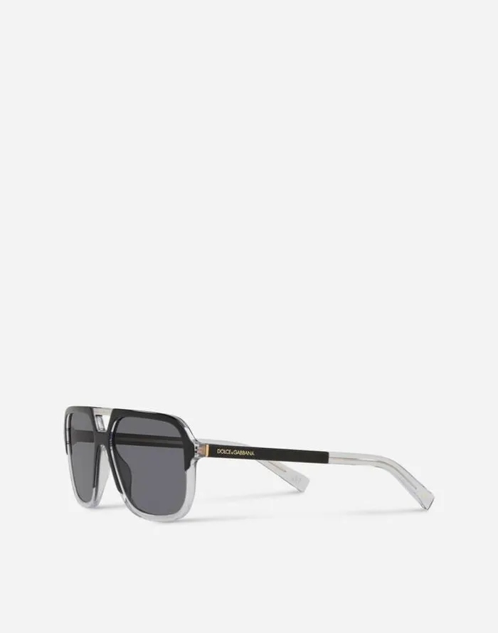 Dolce and Gabbana Icons Men Angel Sunglasses Black And Transparent Dolce and Gabbana Icons Men Angel Sunglasses Black And Transparent