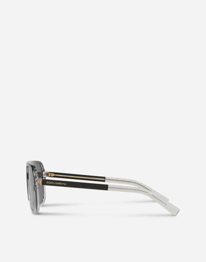 Dolce and Gabbana Icons Men Angel Sunglasses Black And Transparent Dolce and Gabbana Icons Men Angel Sunglasses Black And Transparent