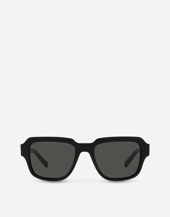 Dolce and Gabbana Icons Men DG Crossed Sunglasses Black