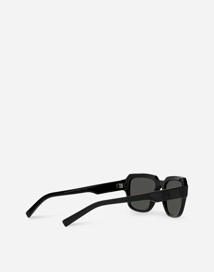 Dolce and Gabbana Icons Men DG Crossed Sunglasses Black Dolce and Gabbana Icons Men DG Crossed Sunglasses Black