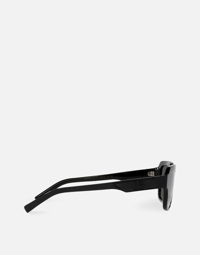 Dolce and Gabbana Icons Men DG Crossed Sunglasses Black Dolce and Gabbana Icons Men DG Crossed Sunglasses Black