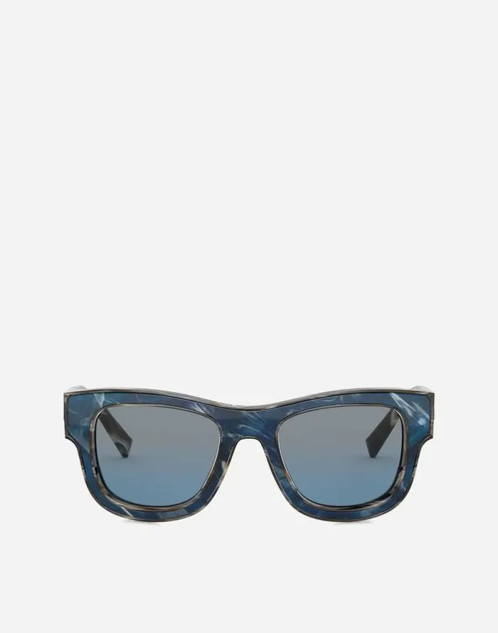 Dolce and Gabbana Icons Men Domenico Deep Sunglasses Brown And Blue