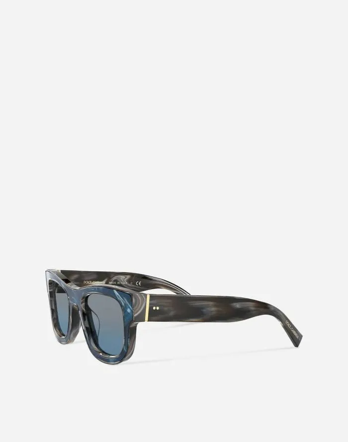 Dolce and Gabbana Icons Men Domenico Deep Sunglasses Brown And Blue