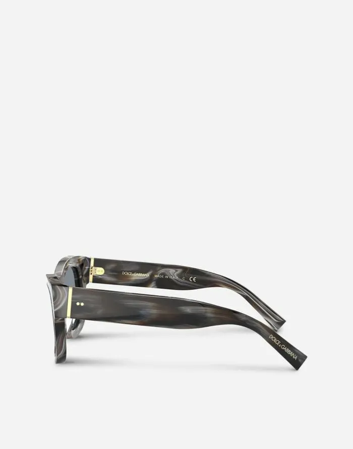 Dolce and Gabbana Icons Men Domenico Deep Sunglasses Brown And Blue