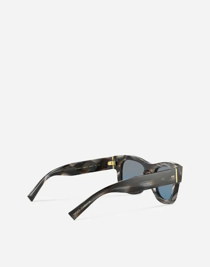 Dolce and Gabbana Icons Men Domenico Deep Sunglasses Brown And Blue
